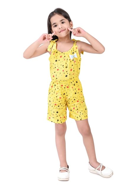 Girl's Summer Yellow Jumpsuit